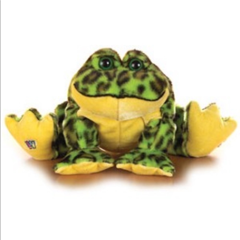 GANZ Webkinz Green Bullfrog 11” Plush Toy